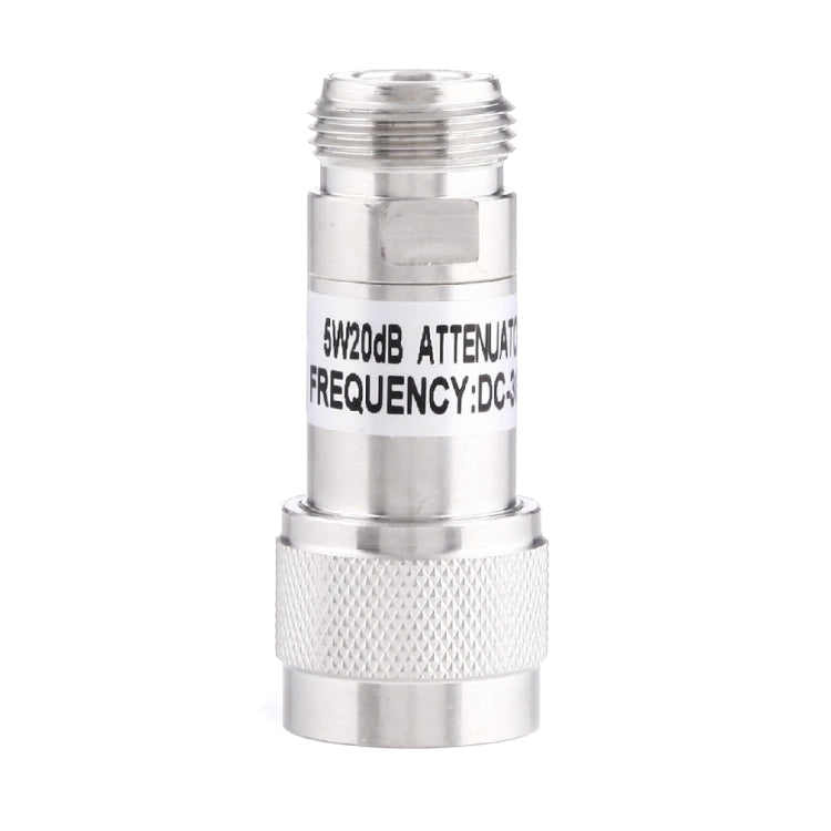 5W 20dBi N Female to N Male DC-13GHz Frequency Gain Attenuator(Silver) by buy2fix