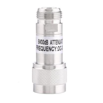 5W 30dBi N Female to N Male DC-13GHz Frequency Gain Attenuator(Silver) by buy2fix
