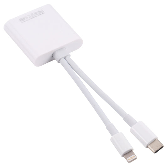 NK-101Y ST Pro 8 Pin + USB-C / Type-C to SD / TF Card Camera Adapter by buy2fix