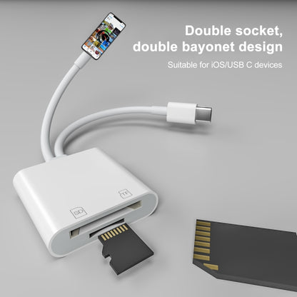 NK-101Y ST Pro 8 Pin + USB-C / Type-C to SD / TF Card Camera Adapter by buy2fix