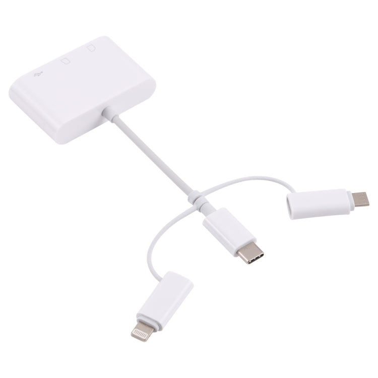 NK 103T 8 Pin + USB-C / Type-C + Micro USB to USB + SD / TF Card Camera Adapter - Converter & Adapter by buy2fix | Online Shopping UK | buy2fix