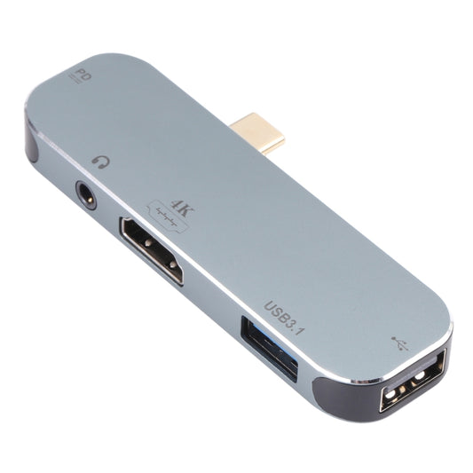 5 in 1 USB-C / Type-C Male to PD USB-C / Type-C Charging + 3.5mm AUX + 4K HDMI + USB 3.1 + USB Female Adapter by buy2fix