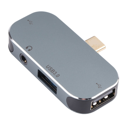 4 in 1 USB-C / Type-C Male to USB-C / Type-C + 3.5mm AUX + USB 3.0 + USB Female Adapter - Cable & Adapters by buy2fix | Online Shopping UK | buy2fix