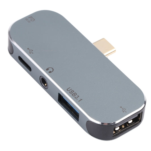 5 in 1 USB-C / Type-C Male to Dual USB-C / Type-C + 3.5mm AUX + USB 3.1 + USB Female Adapter by buy2fix