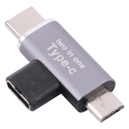 USB-C / Type-C Female to USB-C / Type-C Male + Micro USB Male Converter - Cable & Adapters by buy2fix | Online Shopping UK | buy2fix