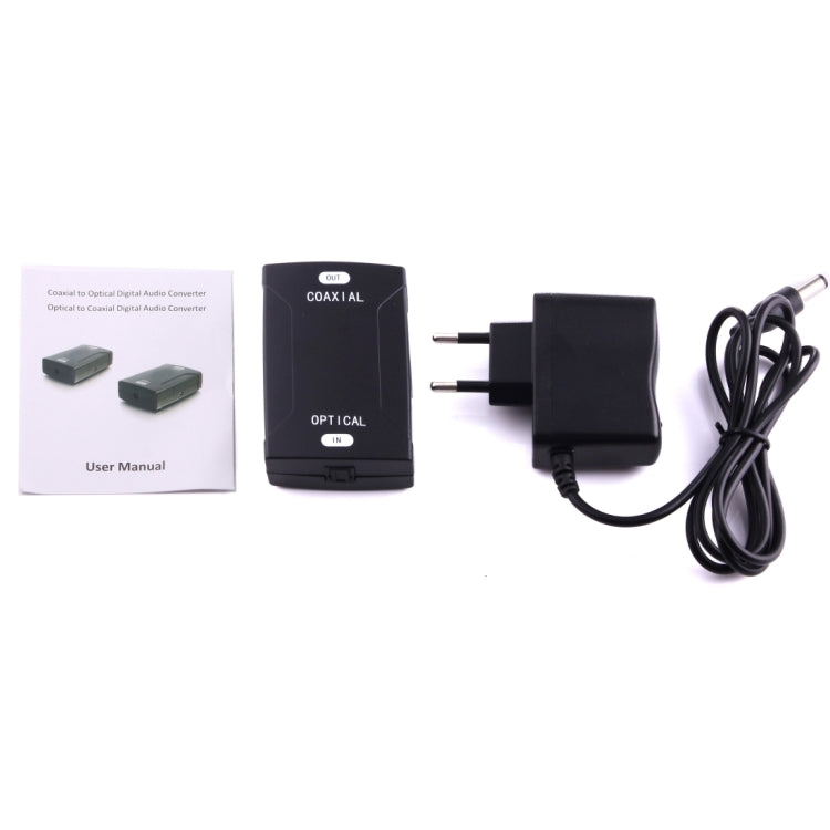 Optical Toslink Input to Coaxial RCA Output Digital Audio Converter Adapter(Black) by buy2fix