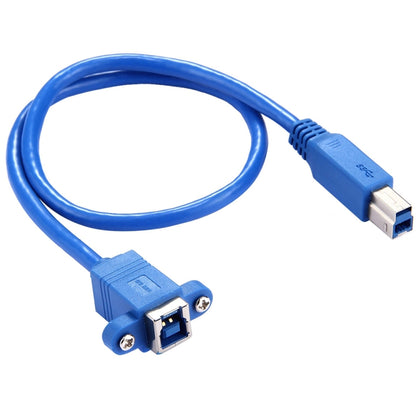 50cm USB 3.0 B Female to B Male Connector Adapter Data Cable for Printer / Scanner(Blue) by buy2fix