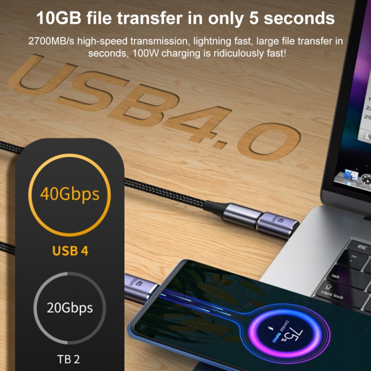 40Gbps USB-C / Type-C Male to Female Elbow Adapter by buy2fix
