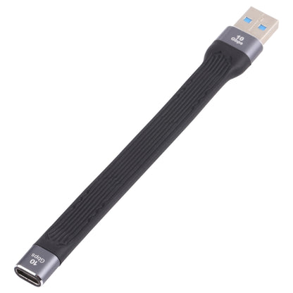 10Gbps USB Male to Type-C Female Soft Flat Sync Data Fast Charging Cable by buy2fix
