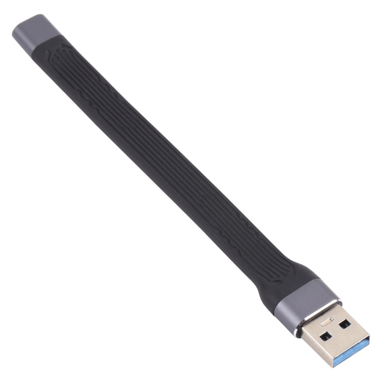 10Gbps USB Male to Type-C Female Soft Flat Sync Data Fast Charging Cable by buy2fix