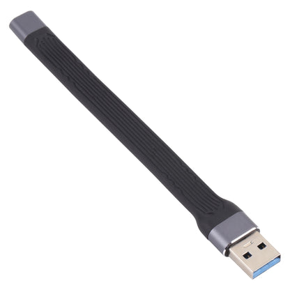 10Gbps USB Male to Type-C Female Soft Flat Sync Data Fast Charging Cable by buy2fix