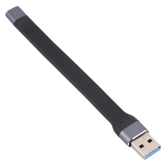 10Gbps USB Male to Type-C Female Soft Flat Sync Data Fast Charging Cable by buy2fix