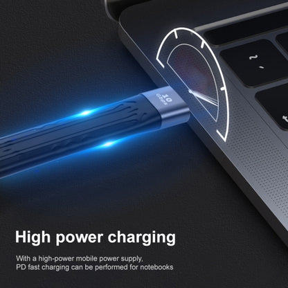 10Gbps USB Male to Type-C Female Soft Flat Sync Data Fast Charging Cable by buy2fix