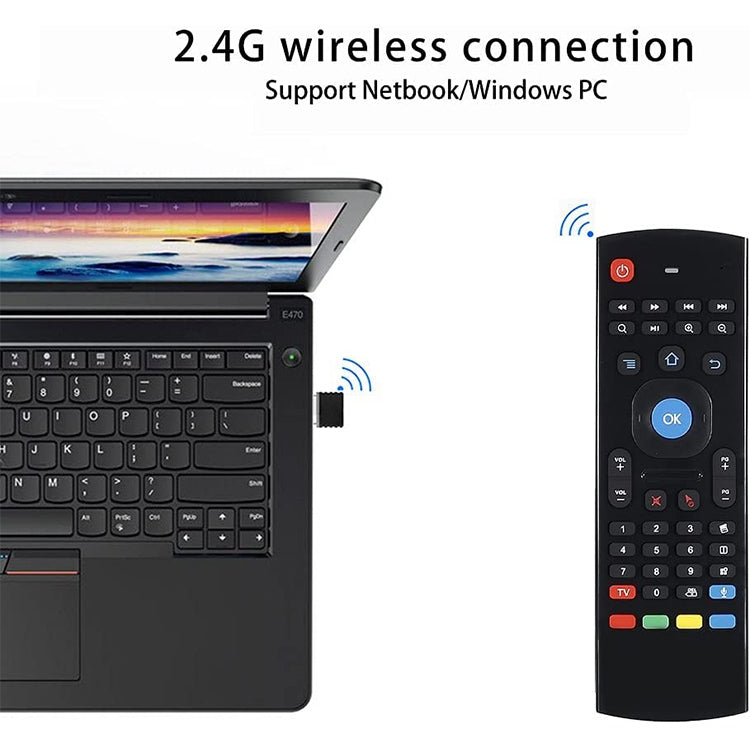 MX3-L Voice without Backlit 2.4GHz Fly Air Mouse Wireless Keyboard Remote Control by buy2fix