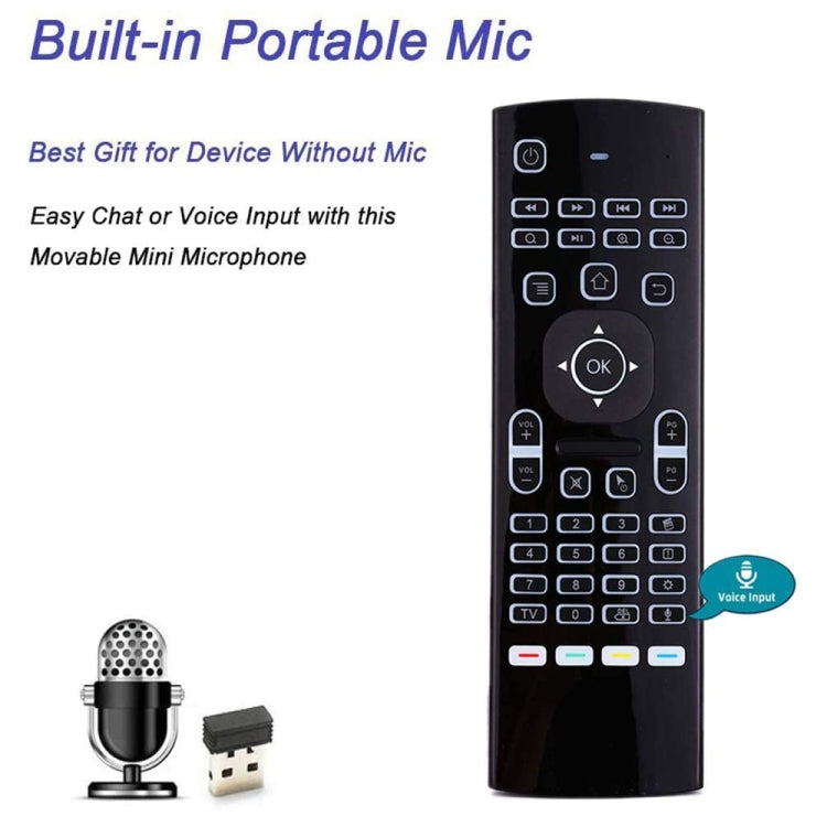 MX3-L Voice with Backlight 2.4GHz Fly Air Mouse Wireless Keyboard Remote Control by buy2fix