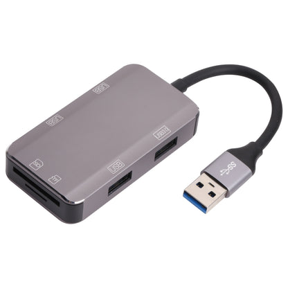 NK-3049HD 6 in 1 USB Male to MS / TF Card Slot + USB 3.0 + 3 USB 2.0 Female Adapter by buy2fix