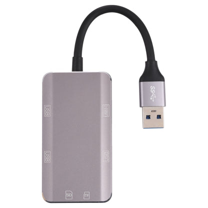 NK-3049HD 6 in 1 USB Male to MS / TF Card Slot + USB 3.0 + 3 USB 2.0 Female Adapter by buy2fix