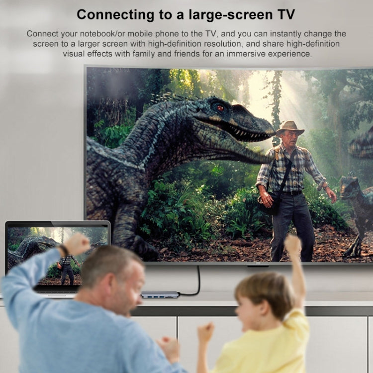 NK-3043HD 6 in 1 USB Male to TF / SD Card Slot + USB 3.0 + 3 USB 2.0 Female Adapter by buy2fix