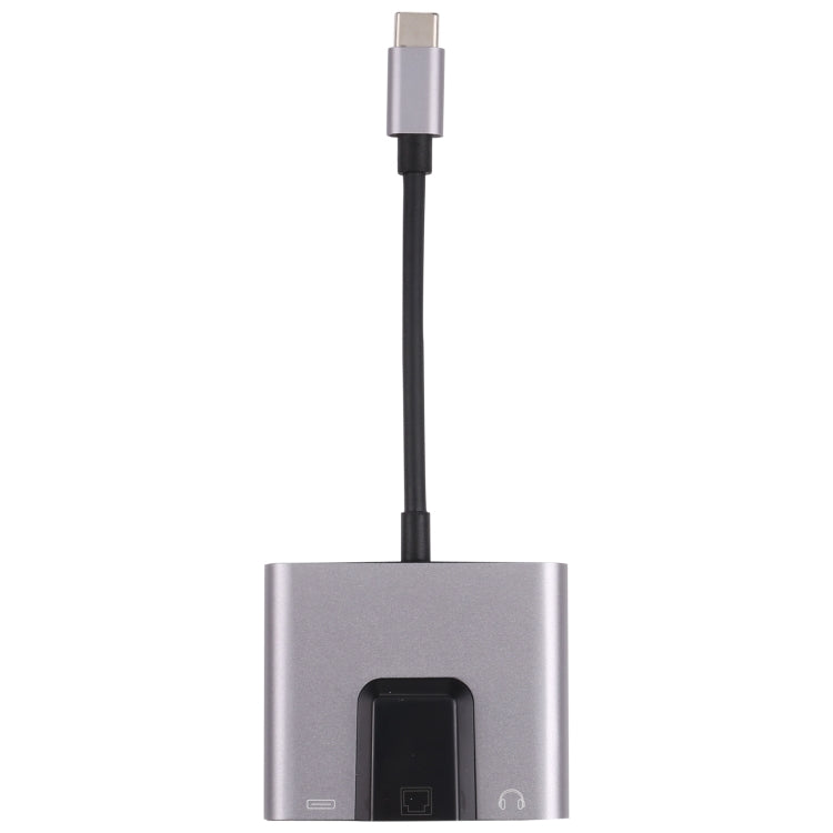 NK-1056TC 3 in 1 USB-C / Type-C Male to USB-C / Type-C Charging + Ethernet + 3.5mm Earphone Female Adapter - OTG Adapter by buy2fix | Online Shopping UK | buy2fix