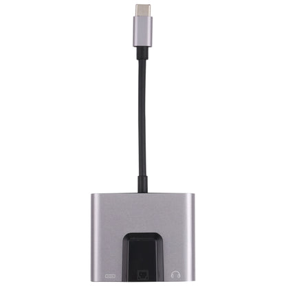 NK-1056TC 3 in 1 USB-C / Type-C Male to USB-C / Type-C Charging + Ethernet + 3.5mm Earphone Female Adapter - OTG Adapter by buy2fix | Online Shopping UK | buy2fix