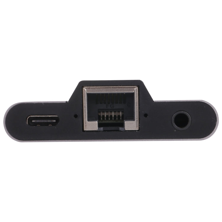 NK-1056TC 3 in 1 USB-C / Type-C Male to USB-C / Type-C Charging + Ethernet + 3.5mm Earphone Female Adapter - OTG Adapter by buy2fix | Online Shopping UK | buy2fix