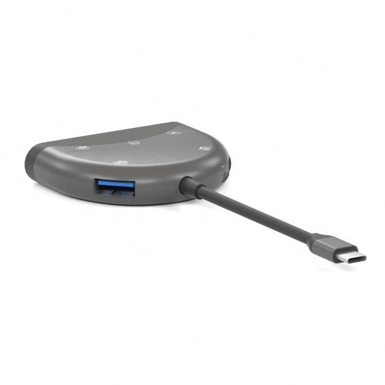 NK-3039 5 in 1 USB-C / Type-C Male to TF / SD Card Slot + 3 USB Female Adapter by buy2fix