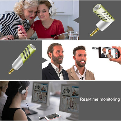 R1 Mini Condenser Record Microphone, For Smart Phones, Tablets and Other Audio Device with 3.5mm Earphone Port(Green) - Other Accessories by buy2fix | Online Shopping UK | buy2fix