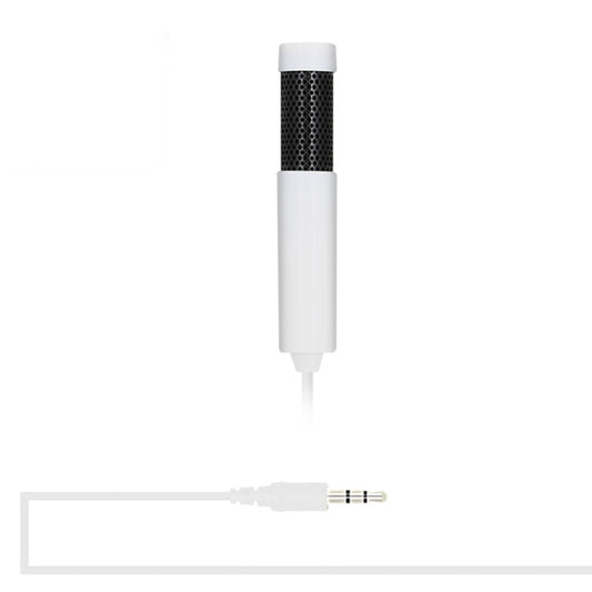 Yanmai SF555 Mini Professional 3.5mm Jack Studio Stereo Condenser Recording Microphone, Cable Length: 1.5m, Compatible with PC and Mac for Live Broadcast Show, KTV, etc.(White) - Microphone by Yanmai | Online Shopping UK | buy2fix