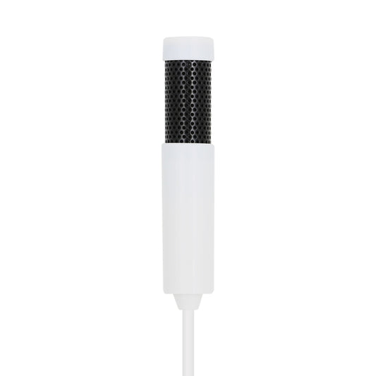 Yanmai SF555 Mini Professional 3.5mm Jack Studio Stereo Condenser Recording Microphone, Cable Length: 1.5m, Compatible with PC and Mac for Live Broadcast Show, KTV, etc.(White) - Microphone by Yanmai | Online Shopping UK | buy2fix