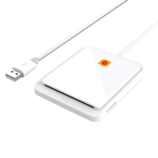 Rocketek CR317 USB 2.0 SIM  / ID / CAC Smart Card 2 in 1 Card Reader (White) -  by ROCKETEK | Online Shopping UK | buy2fix