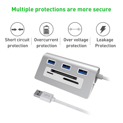 Rocketek HC423 USB3.0 x 3 + SD / TF / CF Card Reader HUB Adapter - USB 3.0 HUB by ROCKETEK | Online Shopping UK | buy2fix