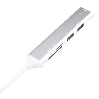 5 in 1 USB-C / Type-C 3.1 to SD / TF Card Slot + 3 USB 3.0 Ports Multifunctional Docking Station HUB (White) by buy2fix