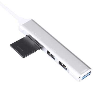 5 in 1 USB-C / Type-C 3.1 to SD / TF Card Slot + 3 USB 3.0 Ports Multifunctional Docking Station HUB (White) by buy2fix