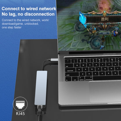 7 in 1 RJ45 + SD/TF + USB 3.0 x 2 + HDMI + PD to USB-C / Type-C HUB Adapter by buy2fix