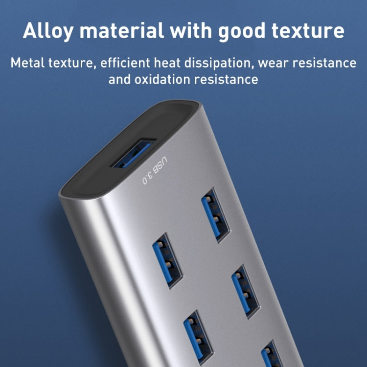 8108 7 Ports USB 3.0 to USB 3.0 HUB, Cable Length: 80cm by buy2fix