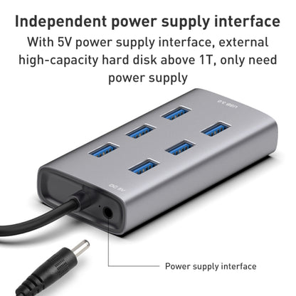 8108 7 Ports USB 3.0 to USB 3.0 HUB, Cable Length: 80cm by buy2fix