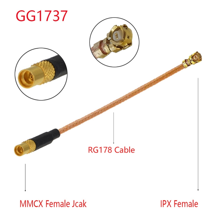 IPX Female to GG1737 MMCX Female RG178 Adapter Cable, Length: 15cm by buy2fix