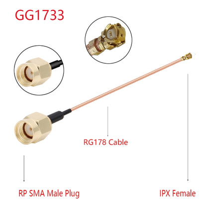 IPX Female to GG1733 RP-SMA Male RG178 Adapter Cable, Length: 15cm by buy2fix