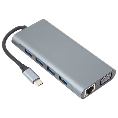 11 in 1 USB-C / Type-C to USB Docking Station HUB Adapter(100M Network Port) - USB HUB by buy2fix | Online Shopping UK | buy2fix