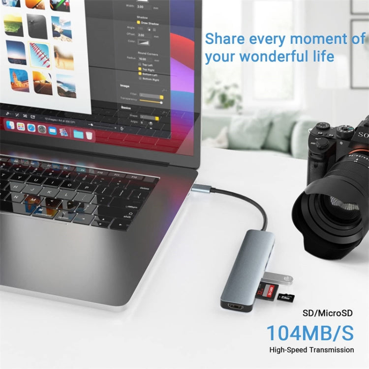 7 in 1 USB-C / Type-C to USB Docking Station HUB Adapter by buy2fix