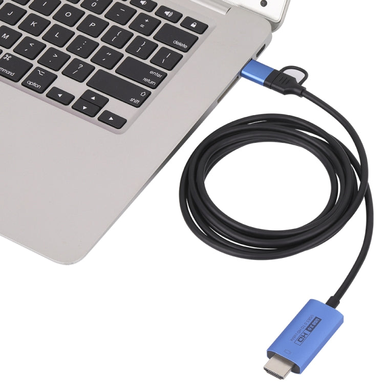 V05E USB 3.0 + USB-C / Type-C to HDMI Adapter Cable by buy2fix