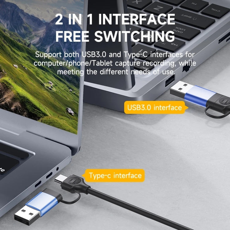 Z29C HDMI/F Female to USB-C / Type-C+USB 3.0/M Male HD Video Capture Card - Video Capture Solutions by buy2fix | Online Shopping UK | buy2fix