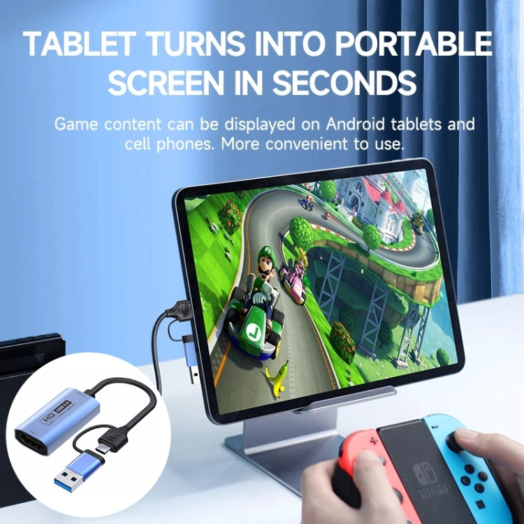 Z29C HDMI/F Female to USB-C / Type-C+USB 3.0/M Male HD Video Capture Card - Video Capture Solutions by buy2fix | Online Shopping UK | buy2fix