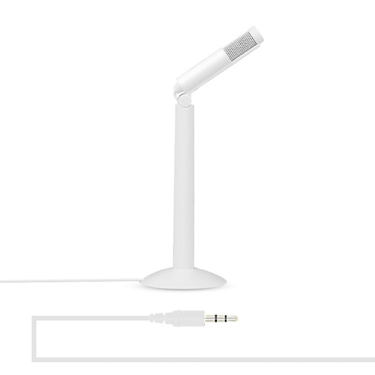 Yanmai SF-950 120 Degree Rotation Head 3.5mm Jack Studio Stereo Recording Microphone, Cable Length: 1.3m, Compatible with PC and Mac for Live Broadcast Show, KTV, etc.(White) - Microphone by Yanmai | Online Shopping UK | buy2fix