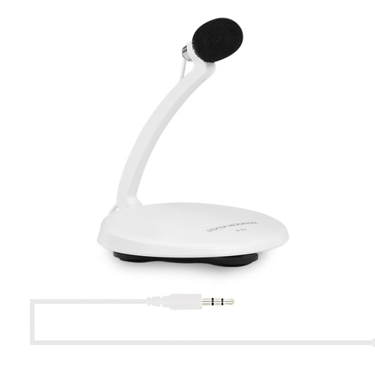 Yanmai SF-911 Professional Condenser Sound Recording 3.5mm Jack Microphone with Base Holder, Cable Length: 1.5m, Compatible with PC and Mac for Live Broadcast Show, KTV, etc.(White) - Microphone by Yanmai | Online Shopping UK | buy2fix