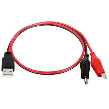 USB-A Male To 2 x Crocodile Clip Power Connection Extension Cable, Length: 0.5m - Cable & Adapter by buy2fix | Online Shopping UK | buy2fix
