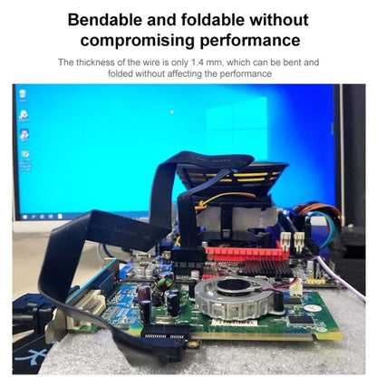 PCI-E 3.0 1X to 16X 180 Degree Graphics Card Extension Cable, Length: 0.3m by buy2fix