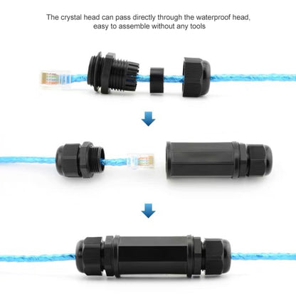 RJ45 Waterproof Connector Double Head Lan Coupler Adapter by buy2fix