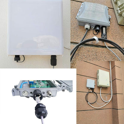 RJ45 Waterproof Connector Double Head Lan Coupler Adapter by buy2fix