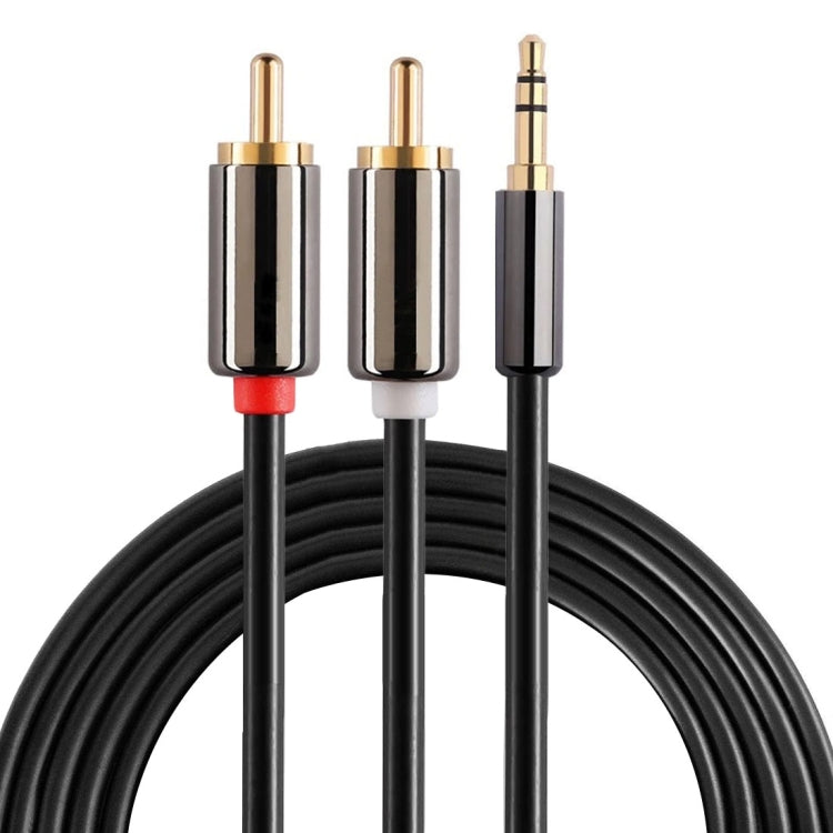 2m Gold Plated 3.5mm Jack to 2 x RCA Male Stereo Audio Cable by buy2fix